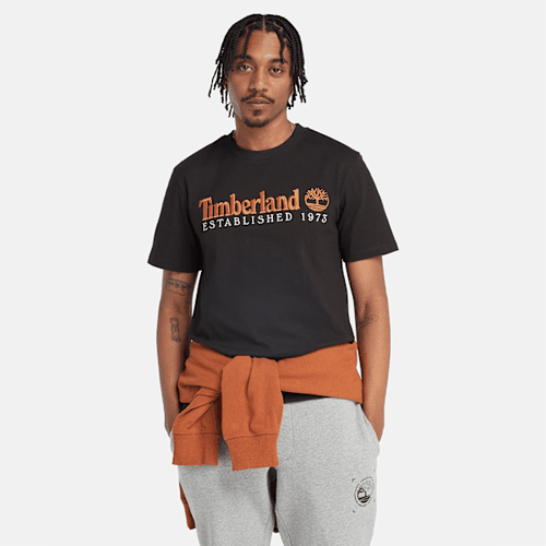 T-shirt con Ricamo "Established 1973" da Uomo in , Uomo, , Taglia: XL - Timberland - Modalova