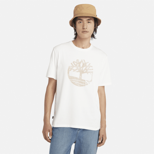 Stückgefärbtes Herren-T-Shirt mit Logo-Grafik in , Mann, , Größe: L - Timberland - Modalova
