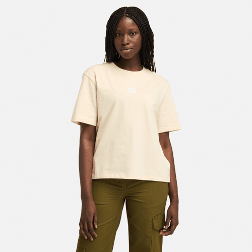 T-shirt a Maniche Corte Stack Logo da Donna in beige, Donna, beige, Taglia: 3XL - Timberland - Modalova