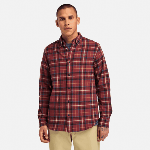 Camicia a Quadri in Flanella di Peso Medio da Uomo in scuro, Uomo, , Taglia: XL - Timberland - Modalova