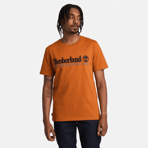 T-shirt con Ricamo "Established 1973" da Uomo in , Uomo, , Taglia: S - Timberland - Modalova