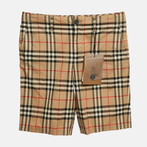 Kids Checks Cotton Bermuda Shorts 12 Yrs - Burberry - Modalova