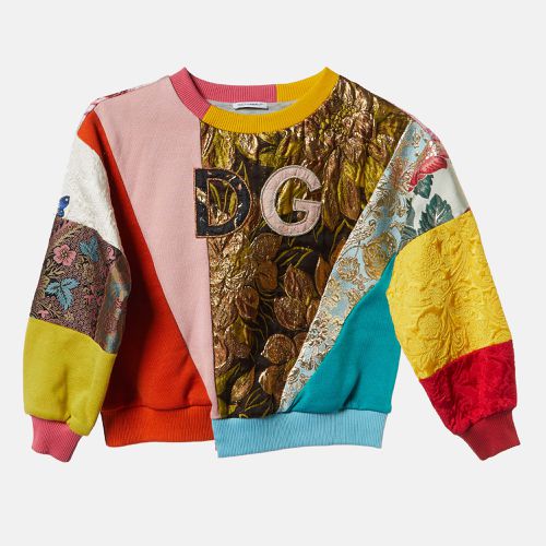 Brocade Patchwork Jumper 5 Yrs - Dolce & Gabbana - Modalova