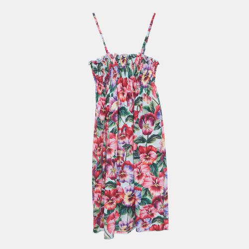 Floral Printed Cotton Poplin Dress (11-12 Yrs) - Dolce & Gabbana - Modalova