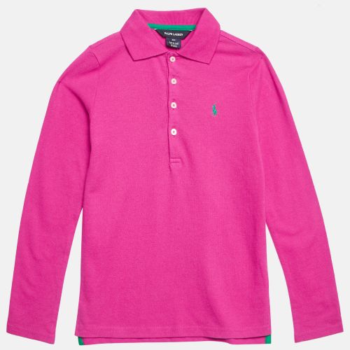 Kids Preppy Cotton Pique Long Sleeve Polo T-Shirt 6 Yrs - Ralph Lauren - Modalova