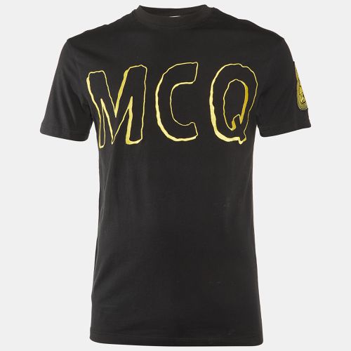 Logo Embroidered Cotton Crew Neck T-Shirt XS - McQ by Alexander McQueen - Modalova