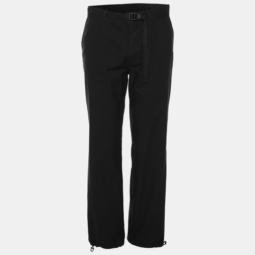 Moncler Black Cotton Trouser XXL - Moncler - Modalova