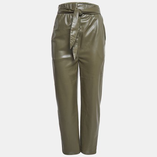 Faux Leather High Rise Belted Pants S - Nanushka - Modalova