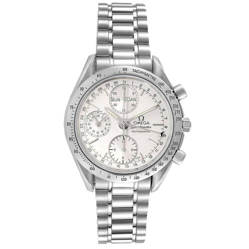 Stainless Steel Speedmaster Day Date Chronograph 3521.30.00 Men's Wristwatch 38 MM - Omega - Modalova