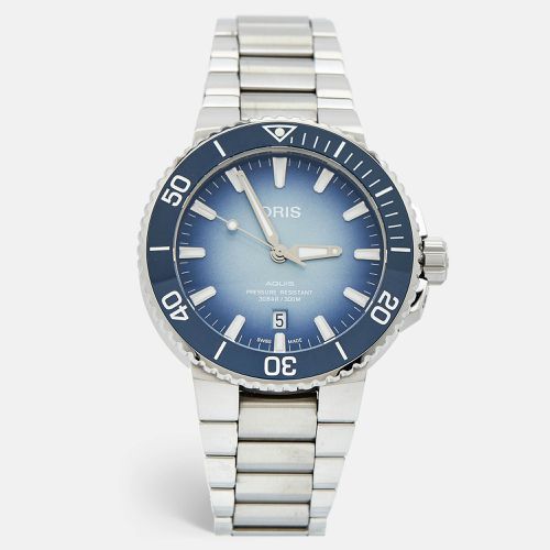 Blue Vignette Ceramic Stainless Steel Aquis Lake Baikal Limited Edition 01 733 7730 4175-Set Men's Wristwatch 43.50 mm - Oris - Modalova