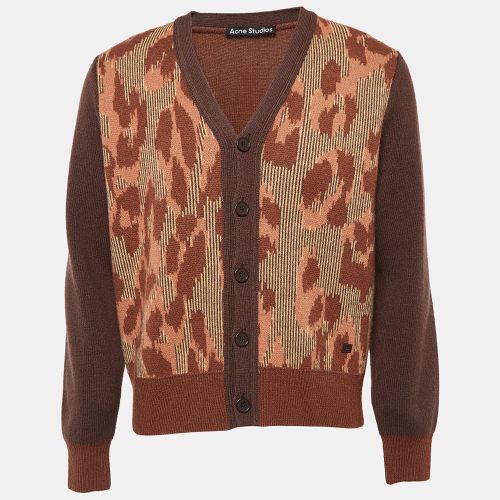 Patterned Wool Knit Cardigan M - Acne Studios - Modalova