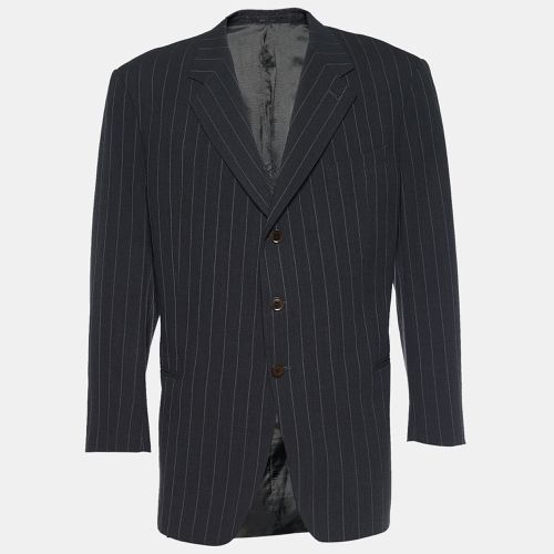 Striped Wool Single Breasted Blazer XXXL - Armani Collezioni - Modalova