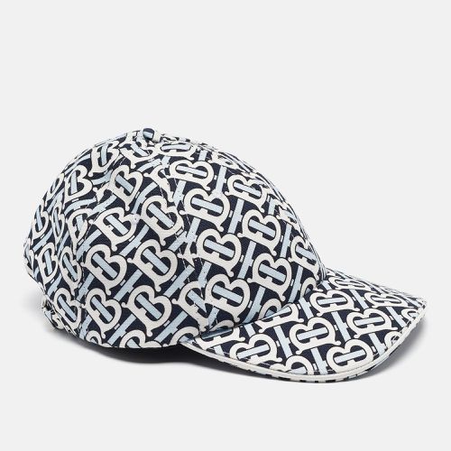 White/ TB Monogram Cotton Baseball Cap L - Burberry - Modalova