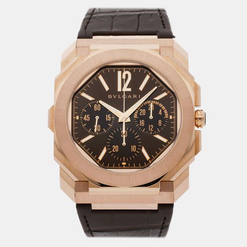 K Rose Gold Octo Finissimo 103468 Automatic Men's Wristwatch 43 mm - Bvlgari - Modalova