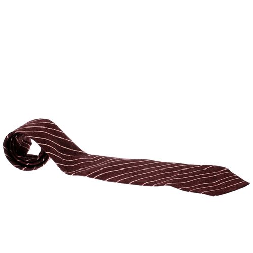 X Davide Pizzigoni Diagonal Striped Silk Seven Fold Tie - Bvlgari - Modalova