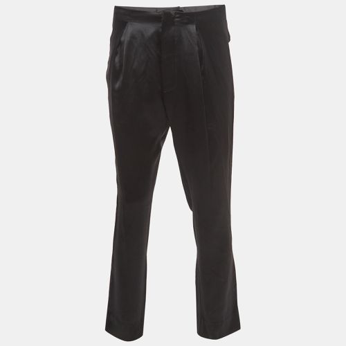 Silk Satin Tailored Tuxedo Pants XL - Balmain - Modalova