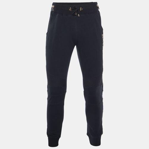 Logo Print Cotton Zip Detail Joggers 2XL - Balmain - Modalova