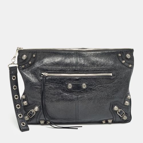 Leather Le Cagole Wristlet Pouch - Balenciaga - Modalova