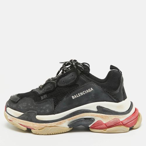 Faux Leather and Mesh Distressed Triple S Sneakers Size 43 - Balenciaga - Modalova