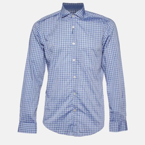 Checked Cotton Button Front Shirt M - Boss By Hugo Boss - Modalova