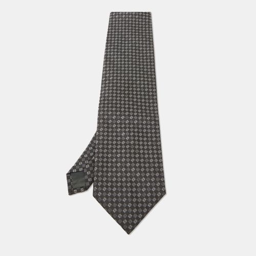 Grey Patterned Silk Tie - Boss By Hugo Boss - Modalova