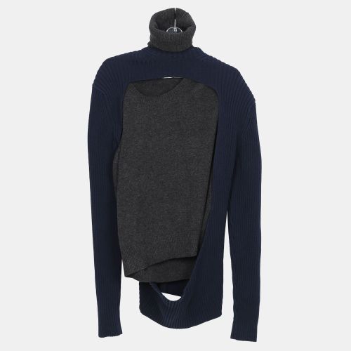 Navy Gray Knit Sweater - Bottega Veneta - Modalova