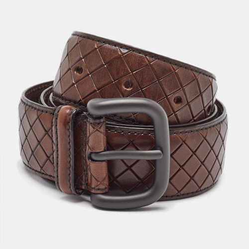 Intrecciato Laser Leather Buckle Belt 95CM - Bottega Veneta - Modalova