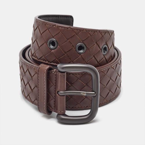 Intrecciato Leather Buckle Belt 95CM - Bottega Veneta - Modalova