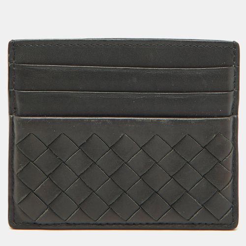 Dark Intrecciato Leather Card Case - Bottega Veneta - Modalova