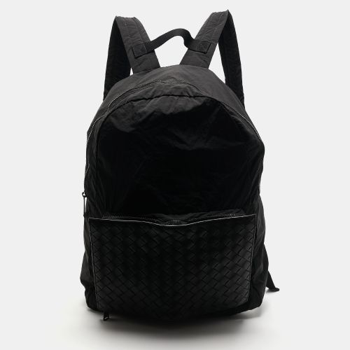 Intrecciato Leather and Nylon Foldable Backpack - Bottega Veneta - Modalova