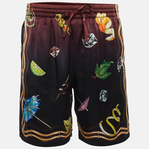 Club Print Silk Sunset Shorts M - Casablanca - Modalova