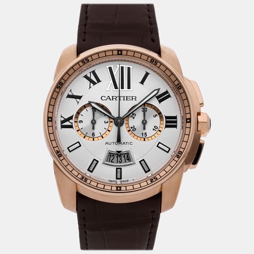 K Rose Gold Calibre de W7100044 Automatic Men's Wristwatch 42 mm - Cartier - Modalova