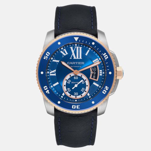 Calibre Diver Steel Rose Gold Dial Men's Watch W2CA0008 42 mm - Cartier - Modalova