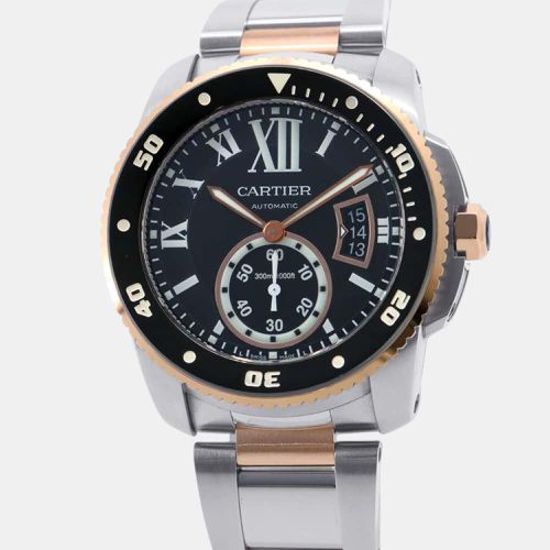 K Rose Gold Stainless Steel Calibre de W7100054 Automatic Men's Wristwatch 42 mm - Cartier - Modalova