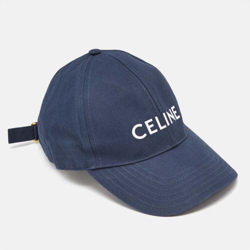 Navy Logo Embroidered Baseball Cap M - Celine - Modalova