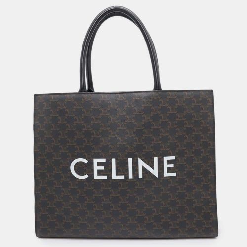 Coated Canvas Leather Triomphe Horizontal Tote Bag - Celine - Modalova