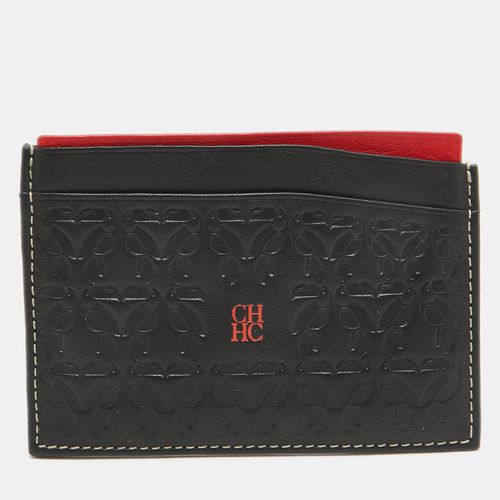 Red Embossed Leather Card Holder - CH Carolina Herrera - Modalova