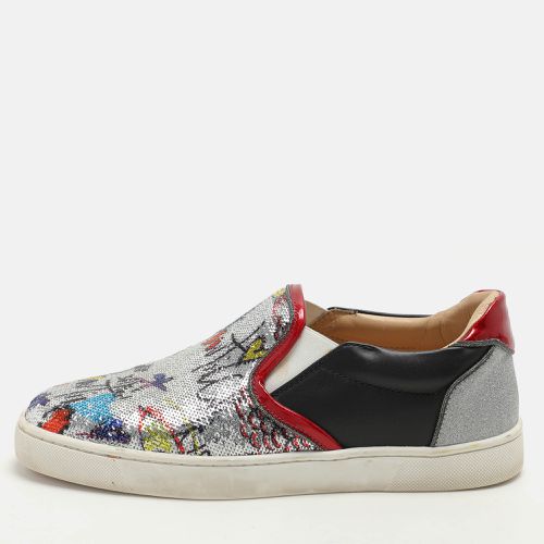 Graffiti Sequins and Leather Slip On Sneakers Size 44 - Christian Louboutin - Modalova