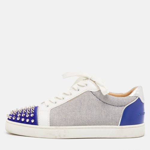 Leather and Suede Louis Junior Spikes Low Top Sneakers Size 41 - Christian Louboutin - Modalova