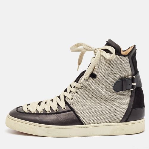 Cream Canvas and Leather Alfie High Top Sneakers Size 45 - Christian Louboutin - Modalova