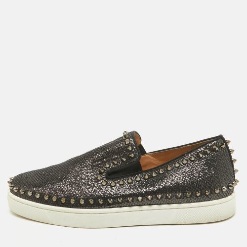 Laminated Leather Pik Boat Slip On Sneakers Size 41 - Christian Louboutin - Modalova