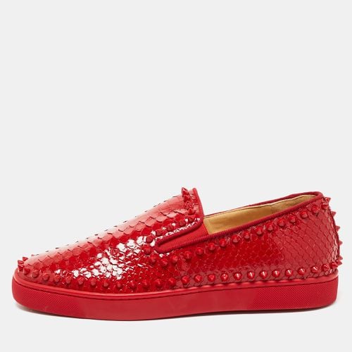 Python Spike Pik Boat Sneakers Size 42.5 - Christian Louboutin - Modalova