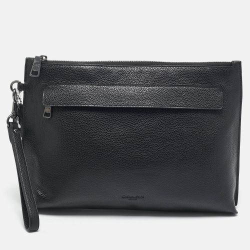 Leather Wristlet Zip Pouch - Coach - Modalova