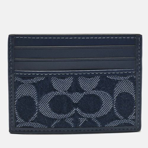 Signature Denim and Leather Card Holder - Coach - Modalova