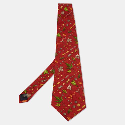 Brick Autumnal Print Silk Tie - Dunhill - Modalova