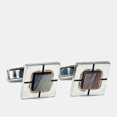 Sterling Square Patterned Cufflinks - Dunhill - Modalova