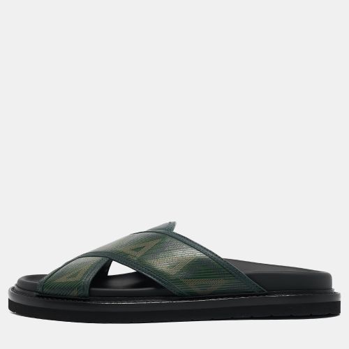 Leather Aqua Flat Slides Size 41 - Dior - Modalova