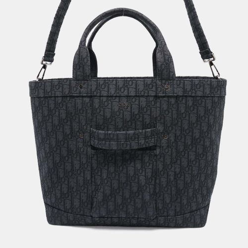 Dior Black Canvas Oblique Tote Bag - Dior - Modalova