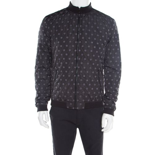 Polka Dot Embroidered Zip Front Bomber Jacket L - Dolce & Gabbana - Modalova