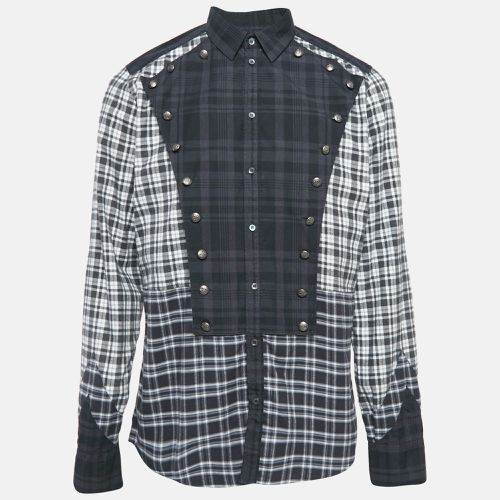 Tartan Cotton Buttoned Patch Shirt XXL - Dolce & Gabbana - Modalova